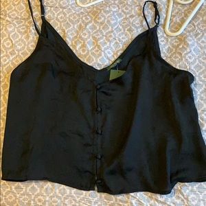 Brand new Black 5 button crop top from target